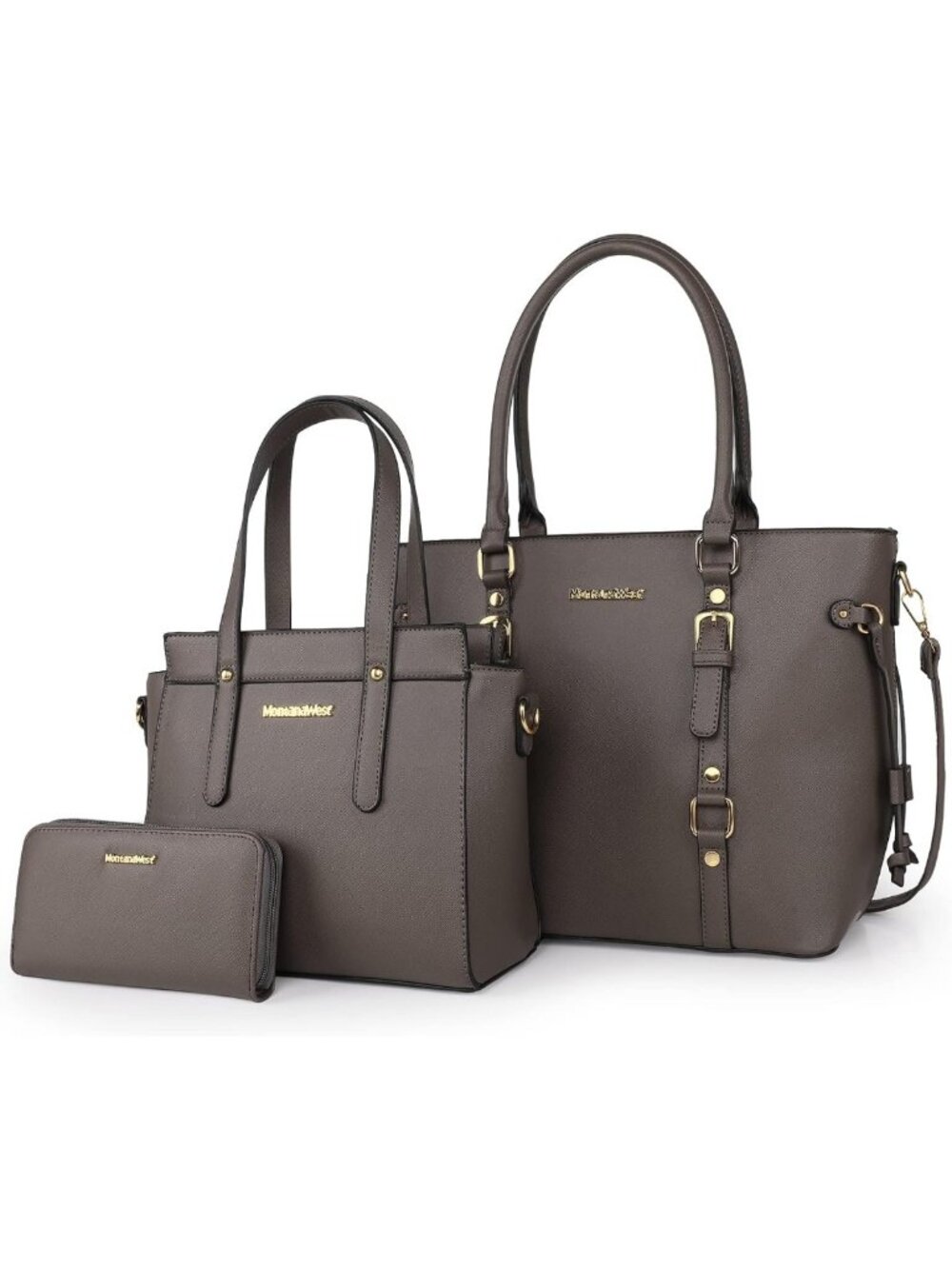 Stylish 3PCS Women's Tote Bag, Wallet & Shoulder Satchel Handbag Set